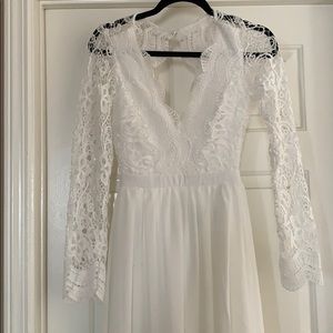 White Lulu’s Awaken My Love Long Sleeve Dress
